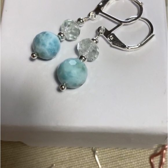 Jewelry - Larimar And Aqua Marine Earrings